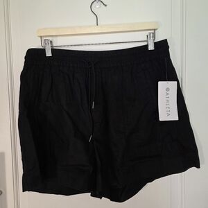 Athleta Women's Black Retreat Linen Shorts - NEW WITH TAGS